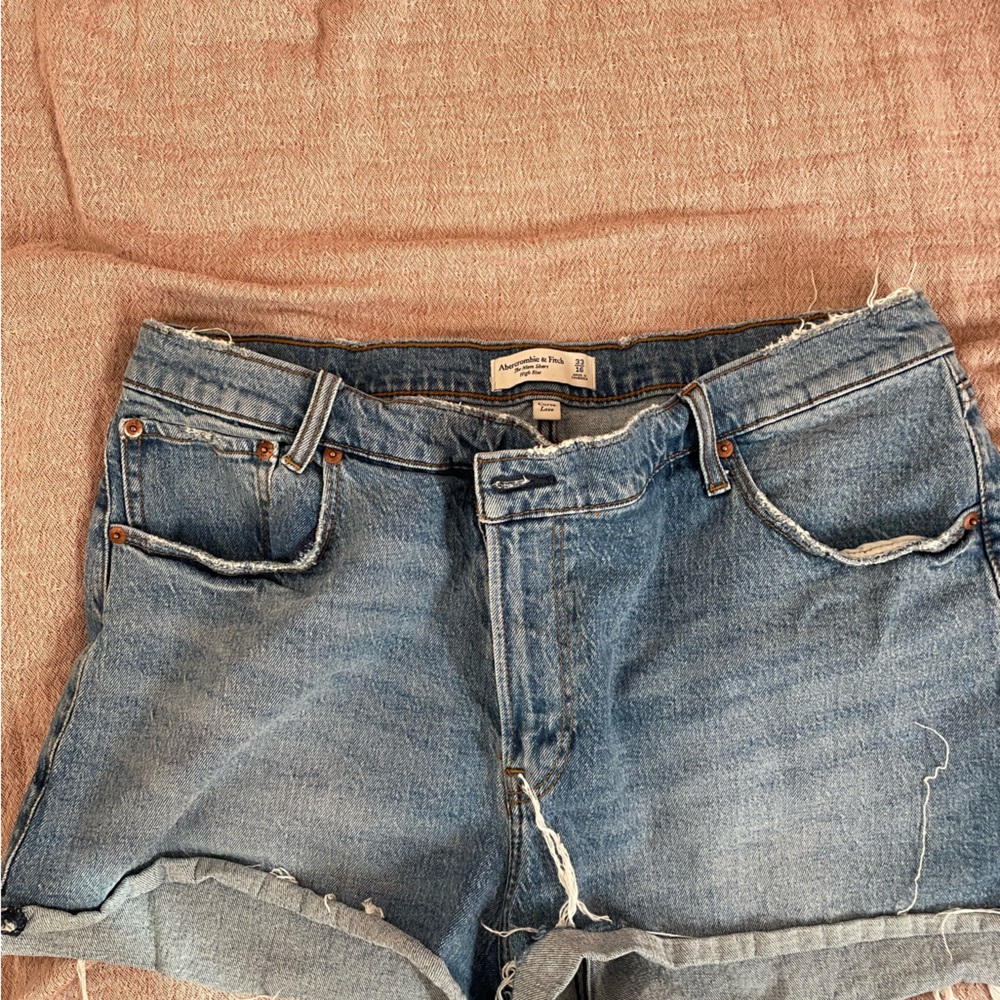 Blue denim shorts